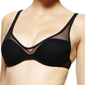 La Perla great condition black mesh bra as seen on Megan Fox, size 36D